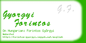 gyorgyi forintos business card